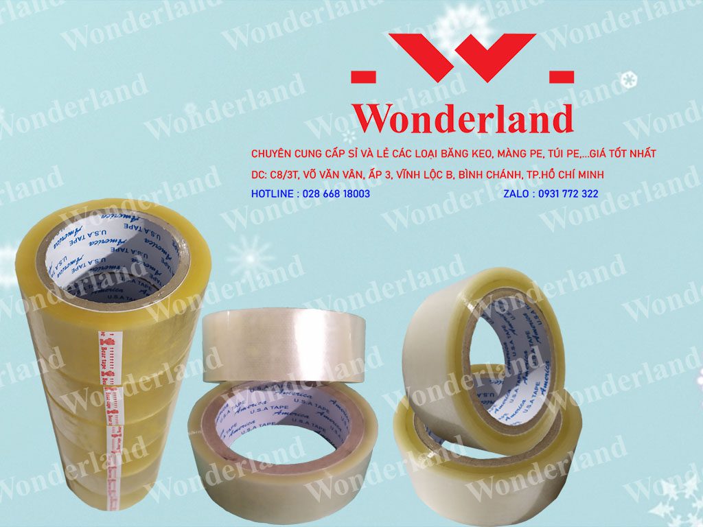 CÔNG TY WONDERLAND CUNG CẤP TẤT CẢ CÁC LOẠI BĂNG KEO TRONG GIÁ SỈ TỐT NHẤT
