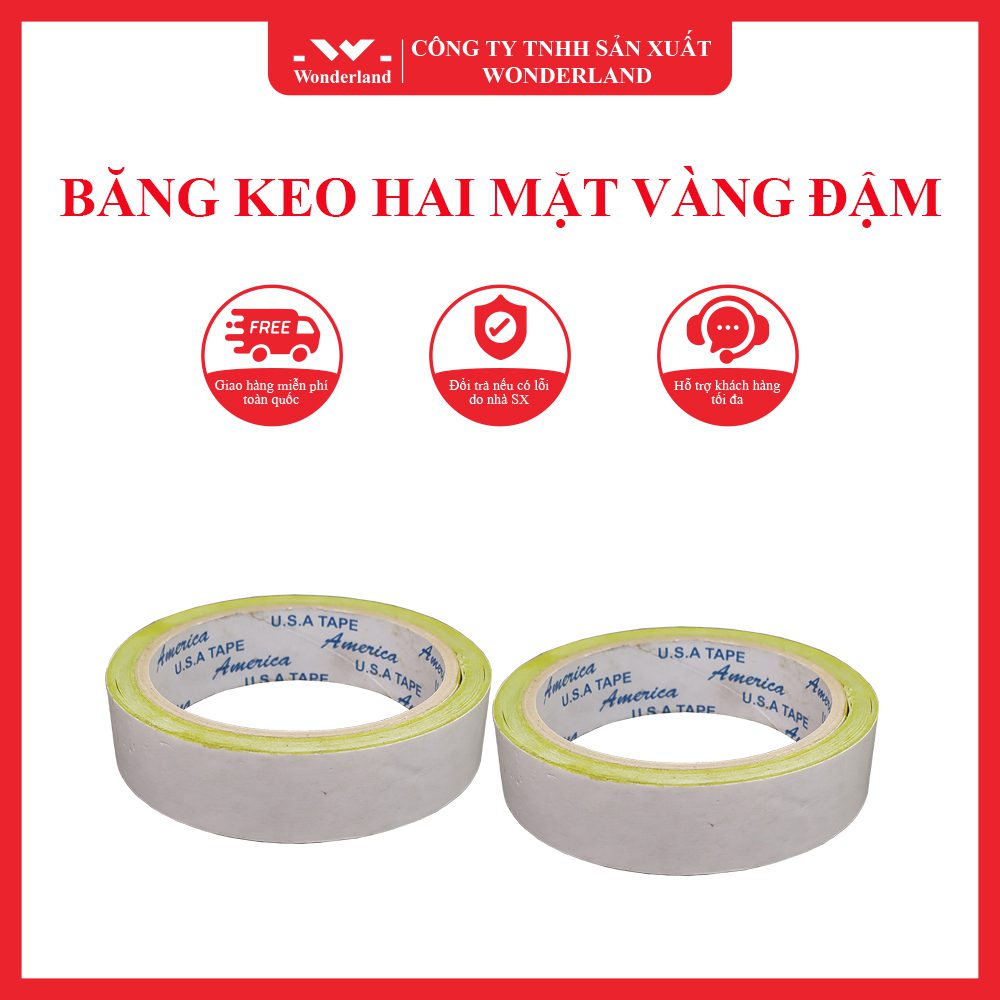 BĂNG KEO 2 MẶT VÀNG ĐẬM CHẤT LƯỢNG TẠI WONDERLAND