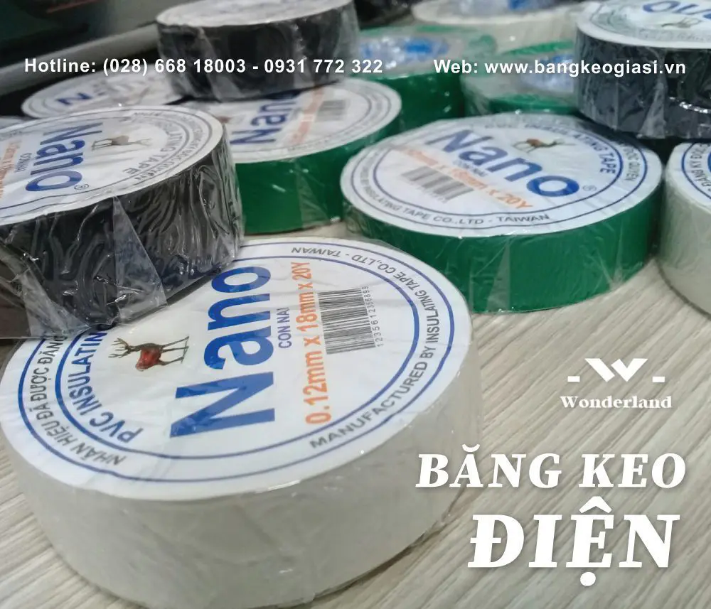 BĂNG KEO ĐIỆN XUẤT KHẨU WONDERLAND - GIÁ RẺ NHƯNG CHẤT LƯỢNG VẪN ĐẢM BẢO