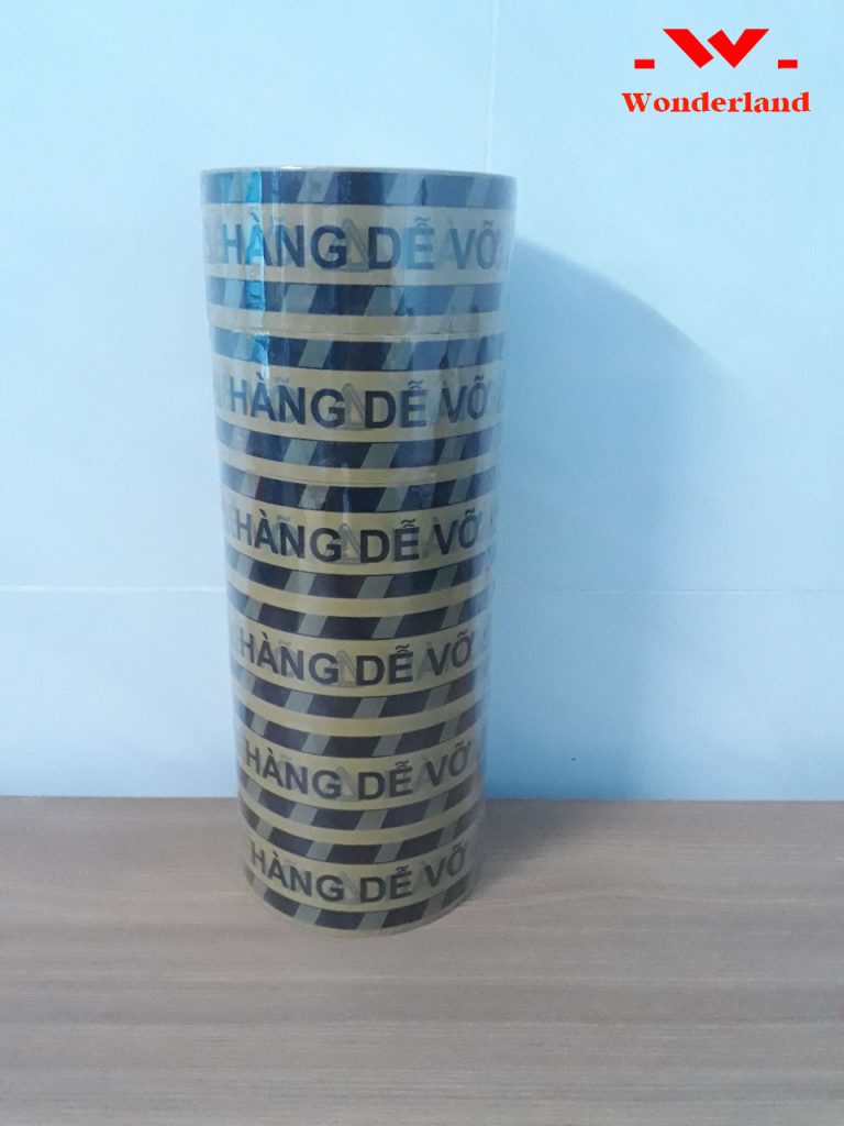 Băng keo in chữ cảnh báo