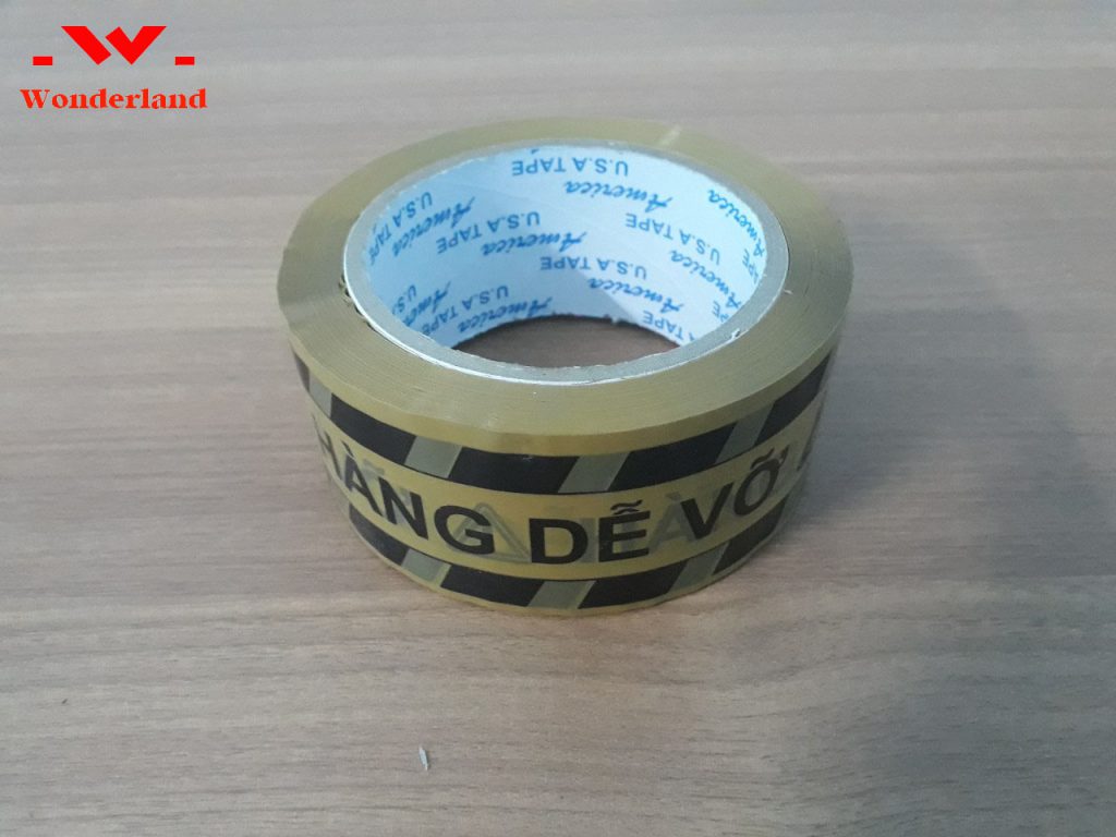 Băng keo in chữ cảnh báo