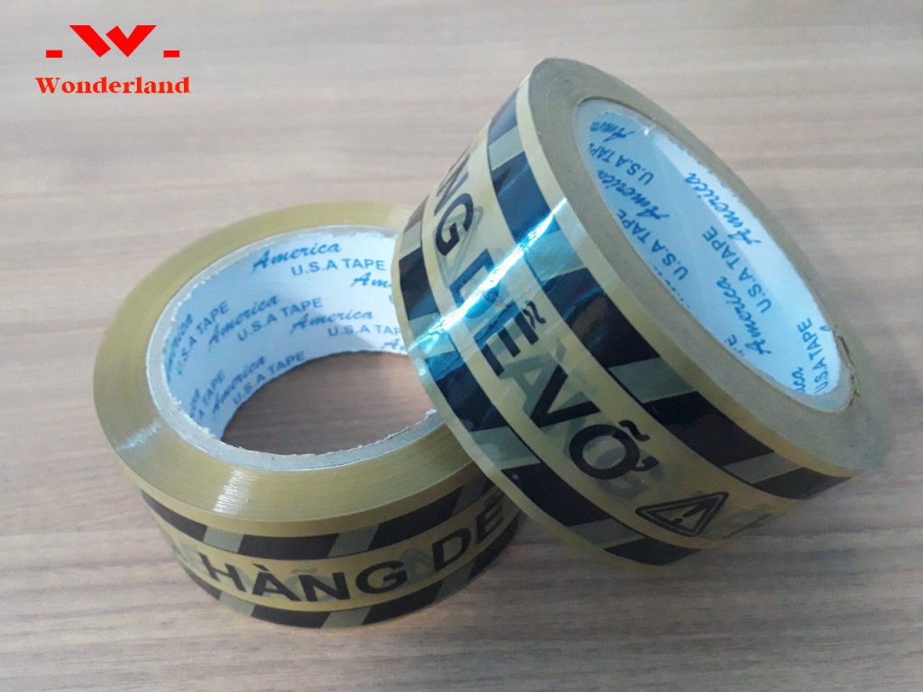 Băng keo in chữ cảnh báo