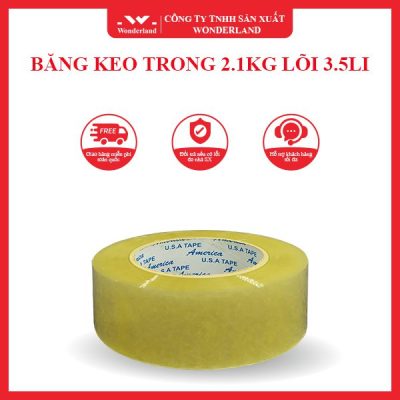 BĂNG KEO TRONG 2.1KG LÕI 3.5LI WONDERLAND
