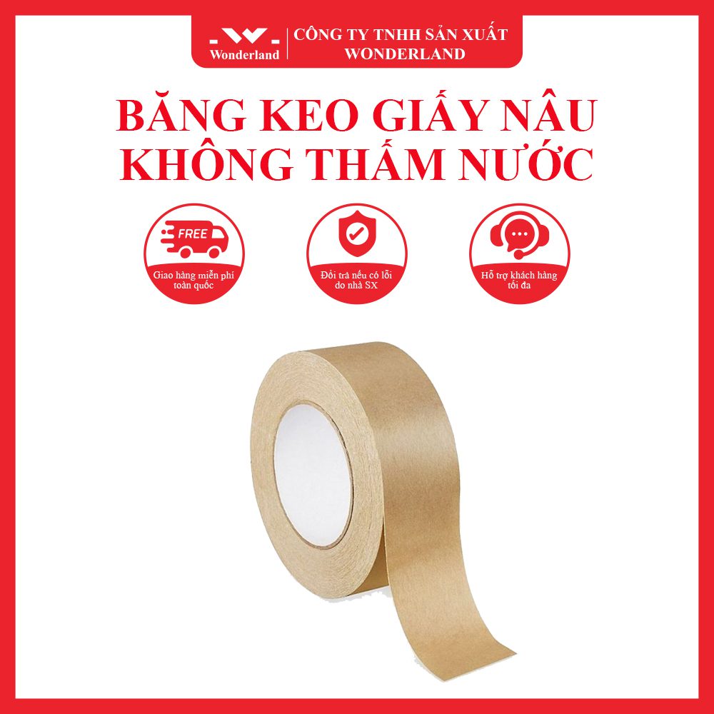 BĂNG KEO GIẤY NÂU KHÔNG THẤM NƯỚC