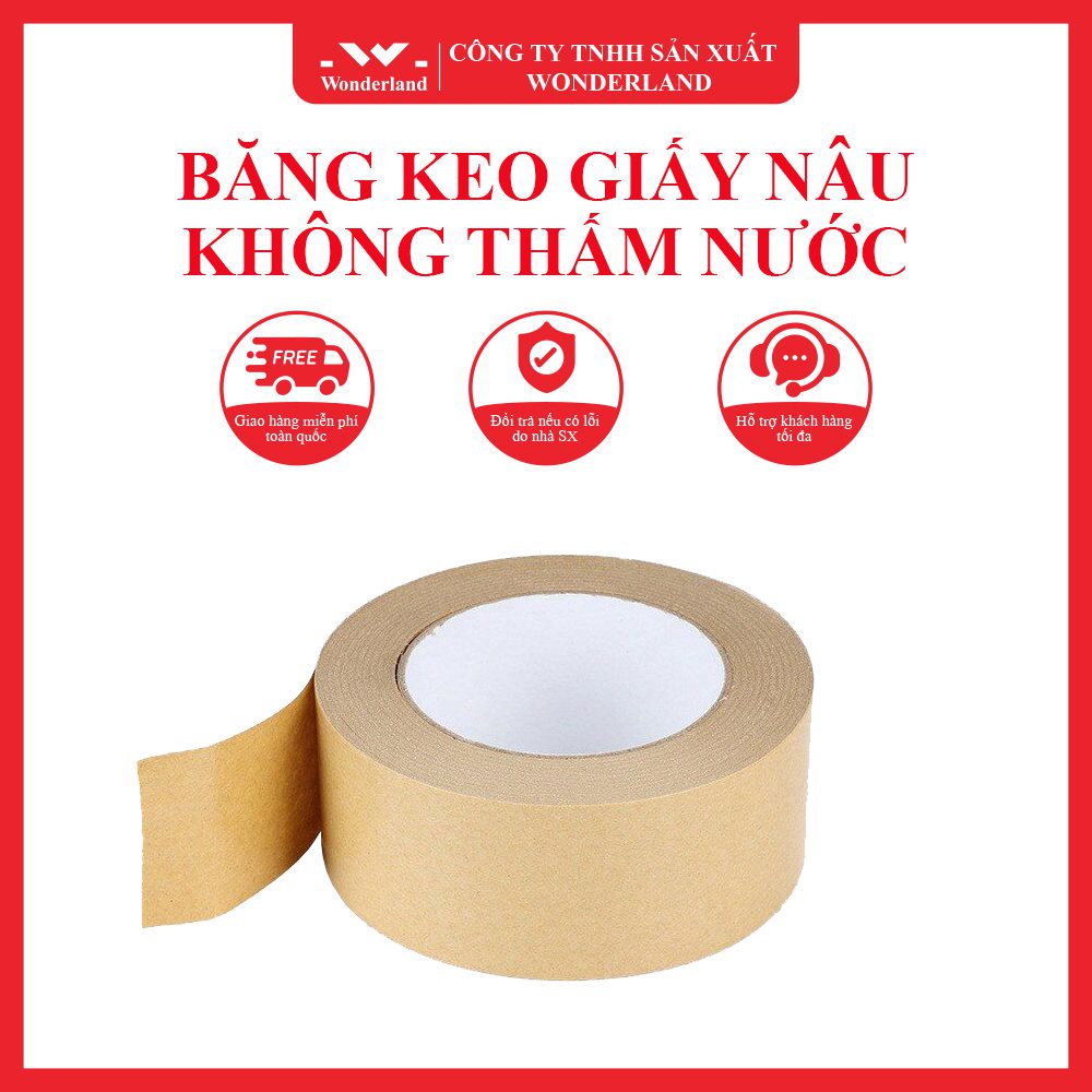BĂNG KEO GIẤY NÂU KHÔNG THẤM NƯỚC GIÁ SỈ TỐT NHẤT TẠI WONDERLAND