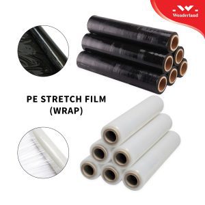 THE MULTI SPECIFICATIONS OF THICK PE STRETCH FILM WITH THE  THICKNESS  FROM 20MICS TO 28MICS AT GOOD PRICES