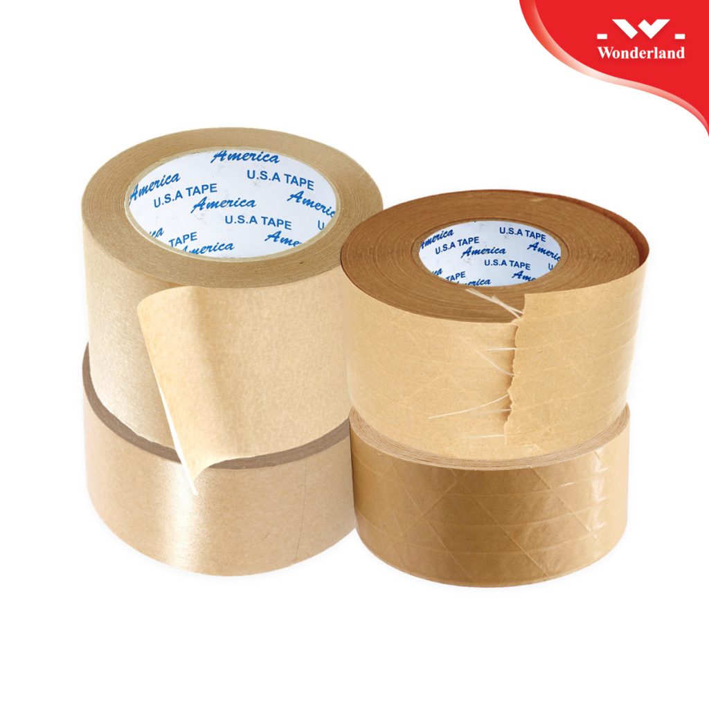 BĂNG KEO GIẤY NÂU THẤM NƯỚC CÓ CHỈ VÀ KHÔNG CÓ CHỈ DO CÔNG TY WONDERLAND SẢN XUẤT