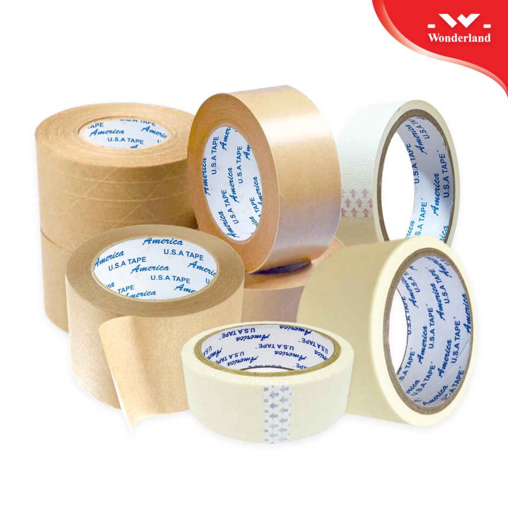 Các loại băng keo giấy dán thùng trên thị trường được cung cấp bởi công ty Wonderland