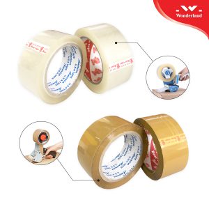 COMPARE THE DIFFERENCES BETWEEN BOPP CLEAR TAPE AND BROWN TAPE?
