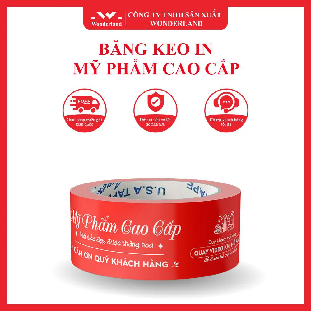 BĂNG KEO IN MỸ PHẨM CAO CẤP 48MM GIÁ SỈ