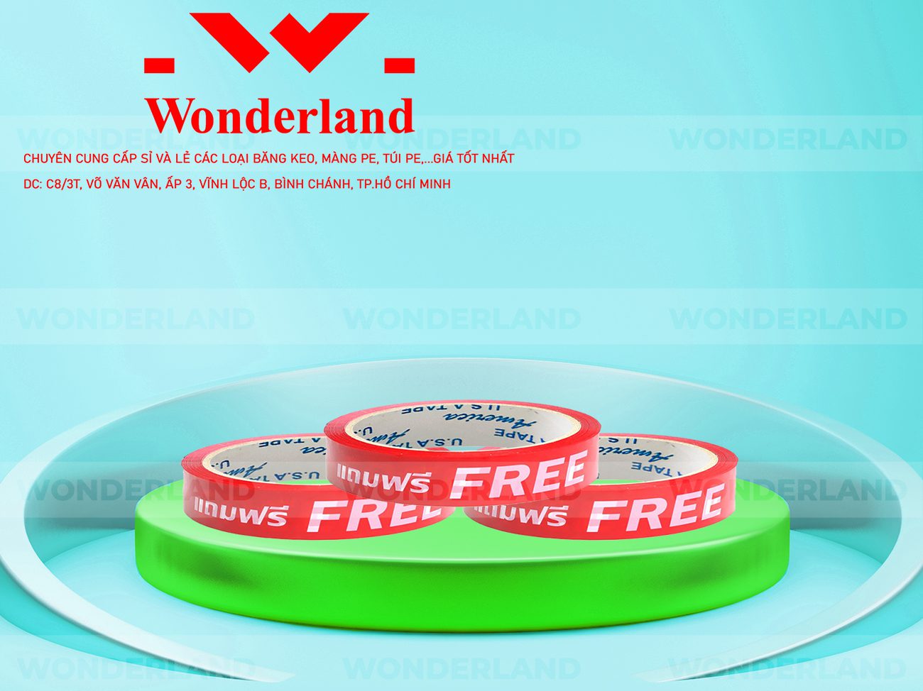 BĂNG KEO IN THEO YÊU CẦU DÁN LY 12MM NỀN ĐỎ IN MÀU TRẮNG SỮA (MẪU 02) GIÁ TỐT NHẤT TẠI WONDERLAND