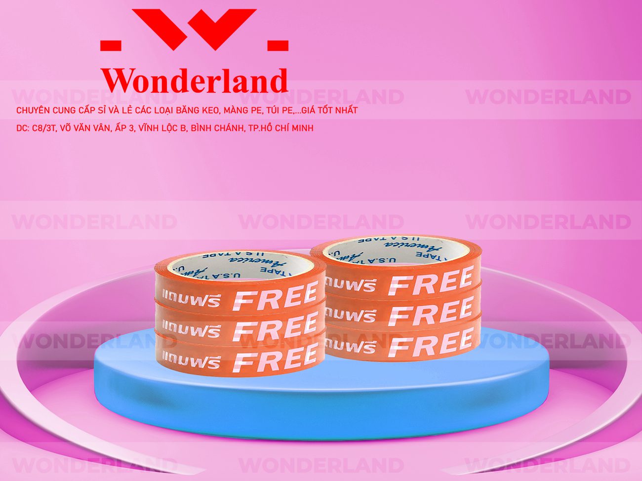 BĂNG KEO IN THEO YÊU CẦU DÁN LY 12MM NỀN ĐỎ NHẠT IN MÀU TRẮNG SỮA (MẪU 02) GIÁ TỐT NHẤT TẠI WONDERLAND