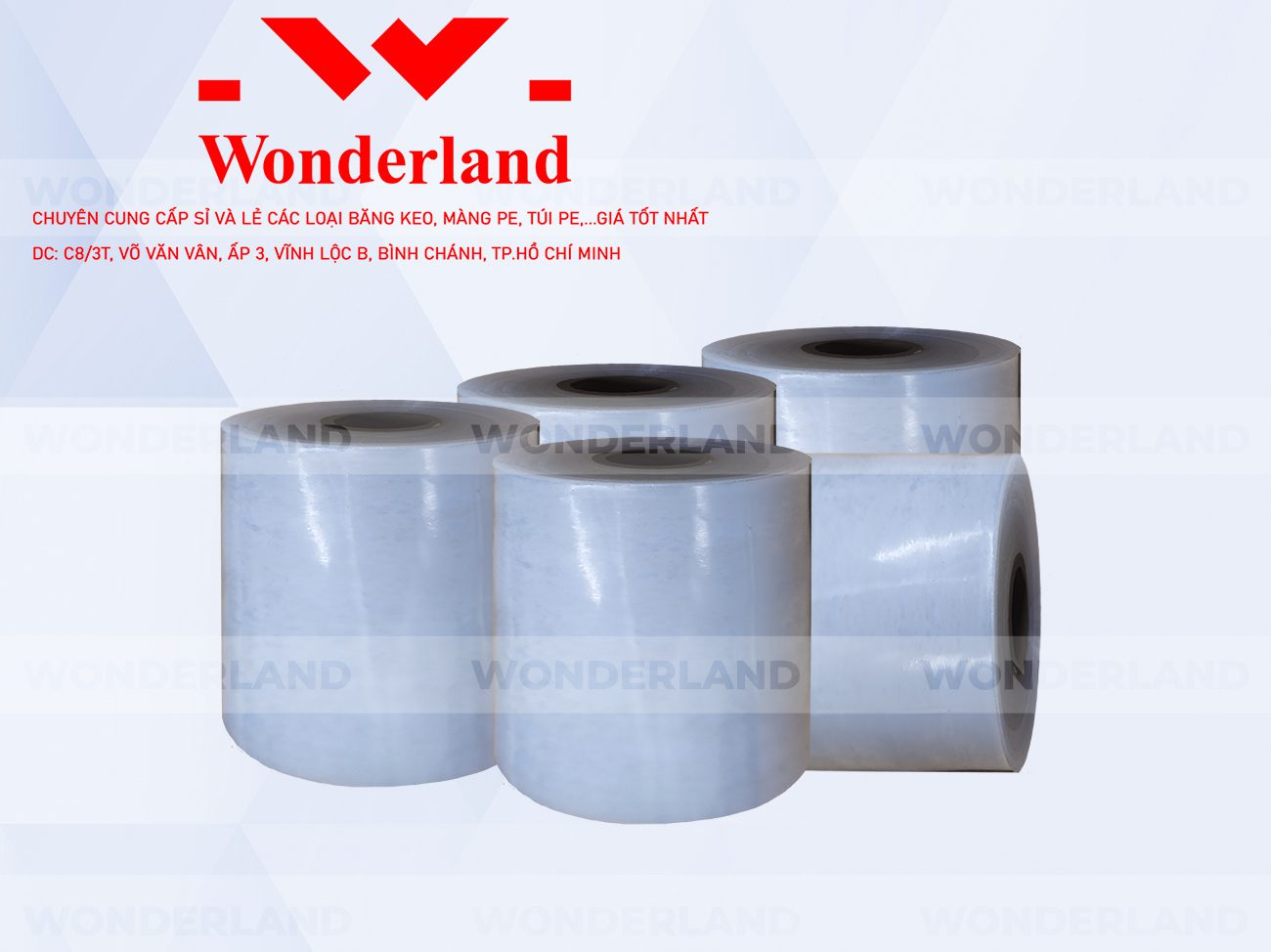 MÀNG PE TRẮNG 13.1KG LÕI 1.2KG CHẤT LƯỢNG TẠI WONDERLAND