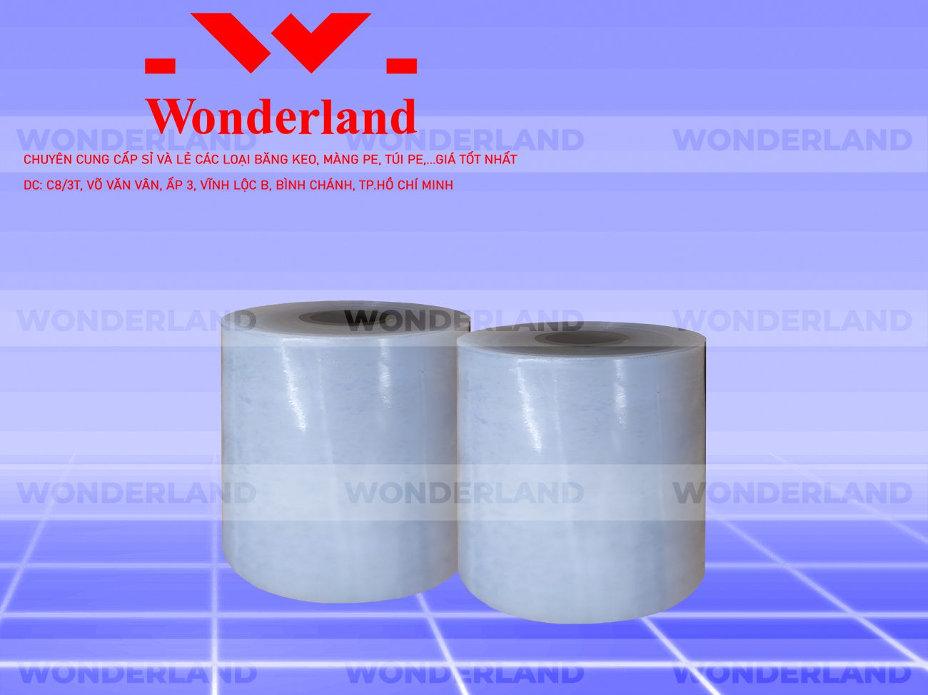MÀNG PE TRẮNG 13.3KG LÕI 1.2KG WONDERLAND CHẤT LƯỢNG
