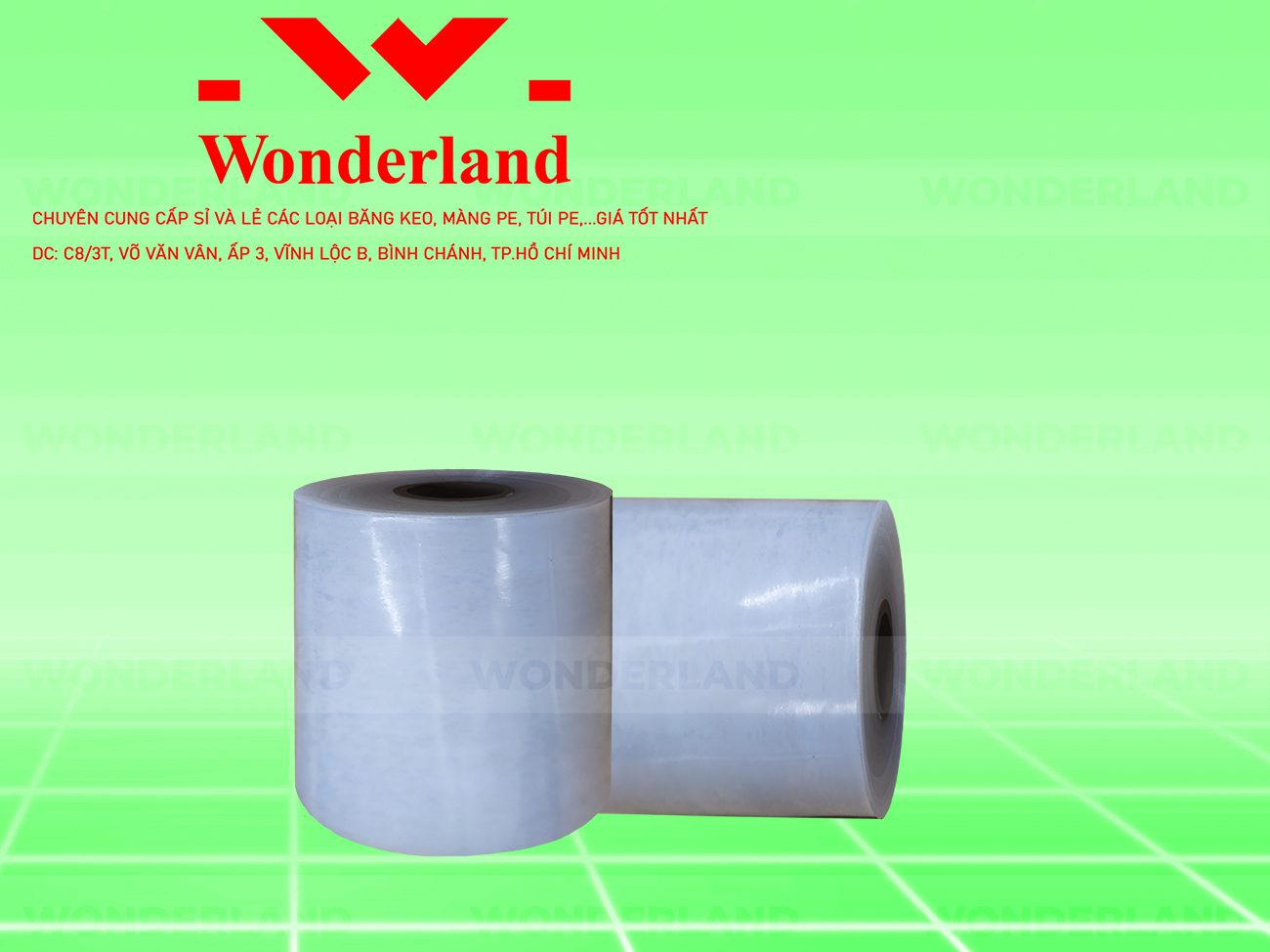 MÀNG PE TRẮNG 13.4KG LÕI 1.2KG WONDERLAND CHẤT LƯỢNG