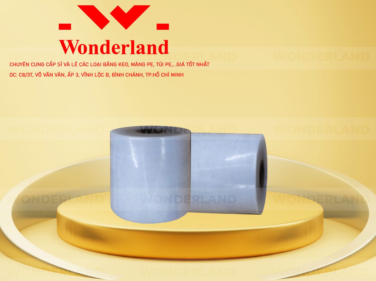 MÀNG PE TRẮNG 13.5KG LÕI 1.2KG WONDERLAND CHẤT LƯỢNG