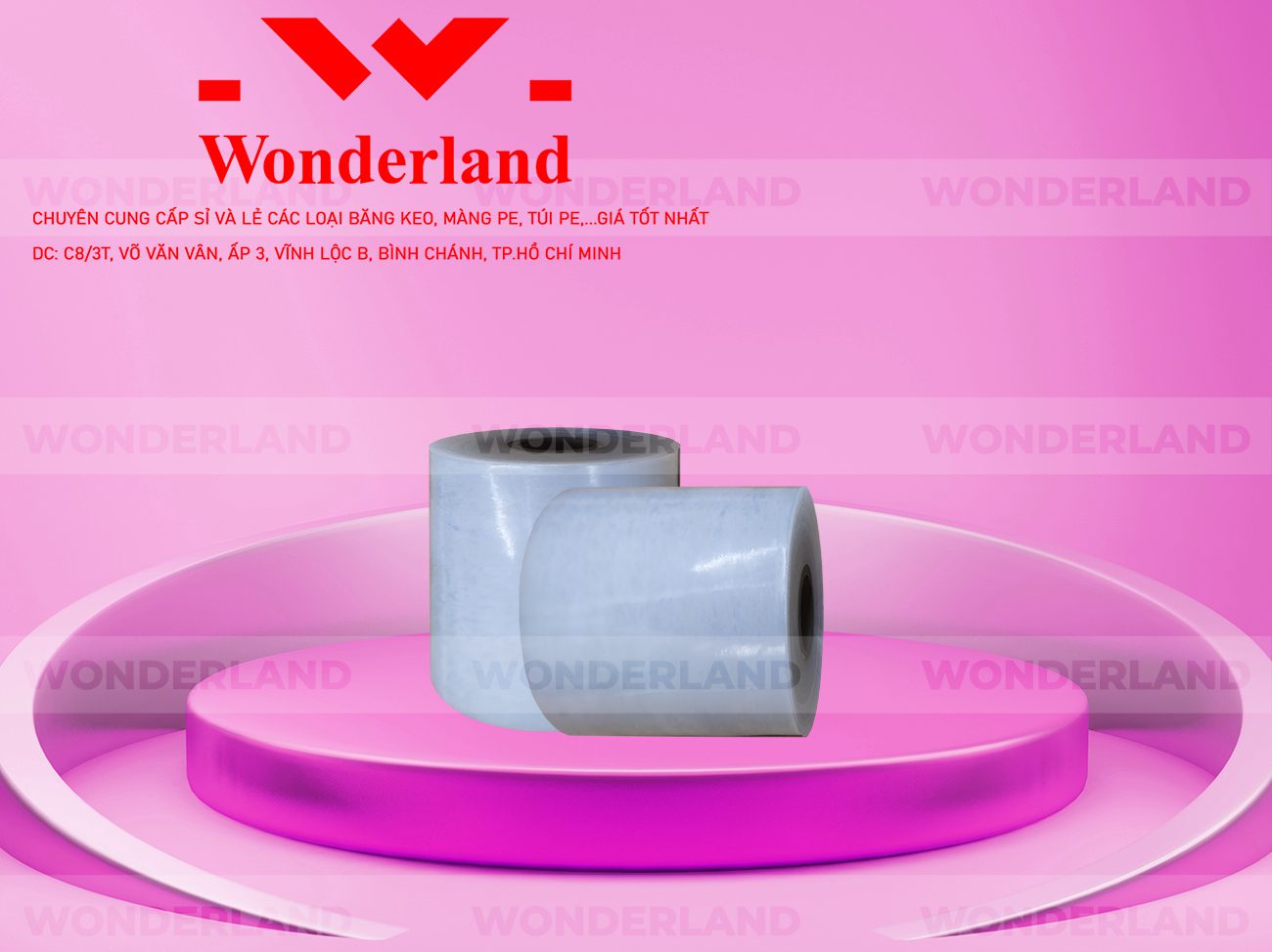 MÀNG PE TRẮNG 13.8KG LÕI 1.2KG WONDERLAND CHẤT LƯỢNG
