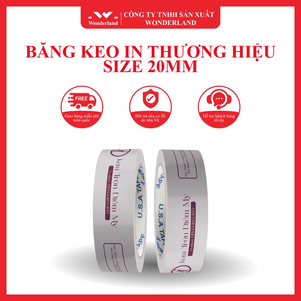 BĂNG KEO IN SIZE TRUNG BÌNH DÁN HỘP