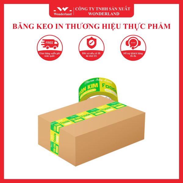 BĂNG KEO IN THƯƠNG HIỆU THỰC PHẨM WONDERLAND