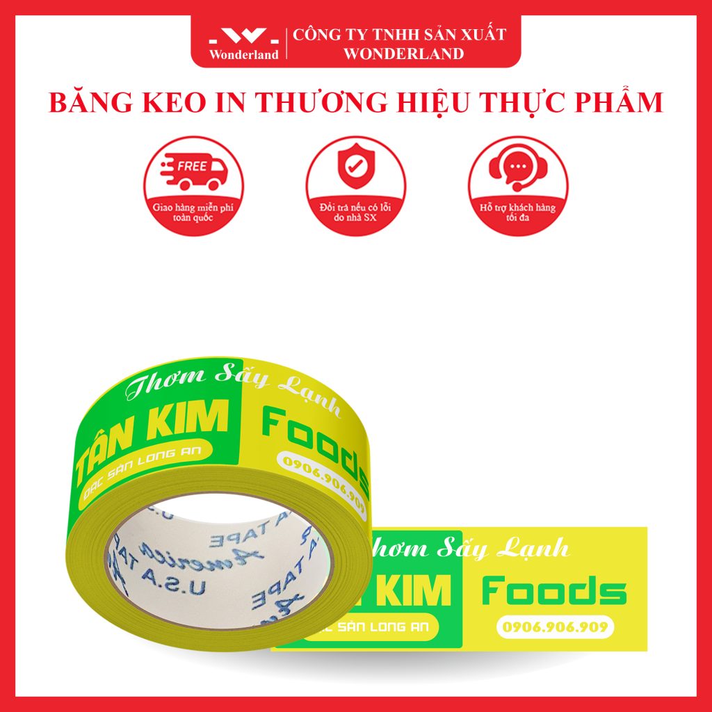 BĂNG KEO IN THƯƠNG HIỆU THỰC PHẨM