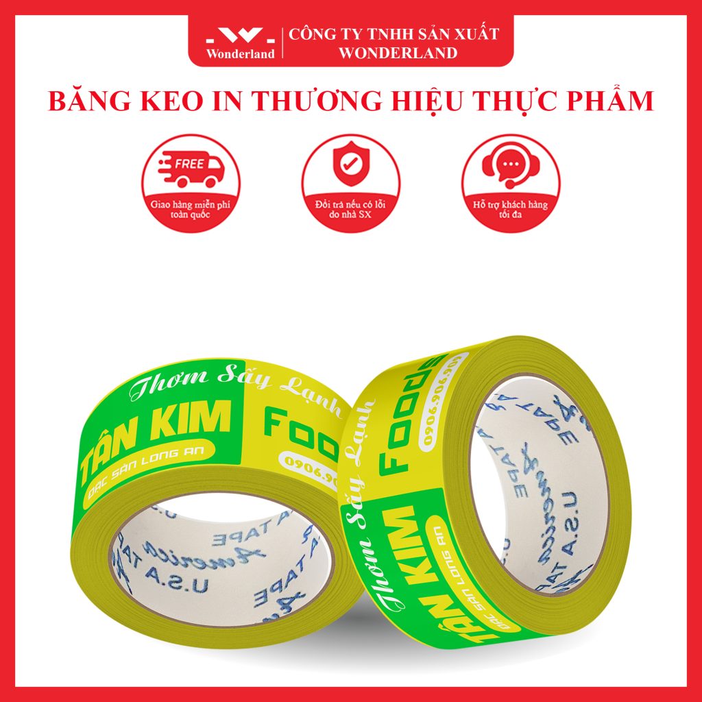 BĂNG KEO IN THƯƠNG HIỆU THỰC PHẨM GIÁ SỈ TỐT NHẤT TẠI WONDERLAND