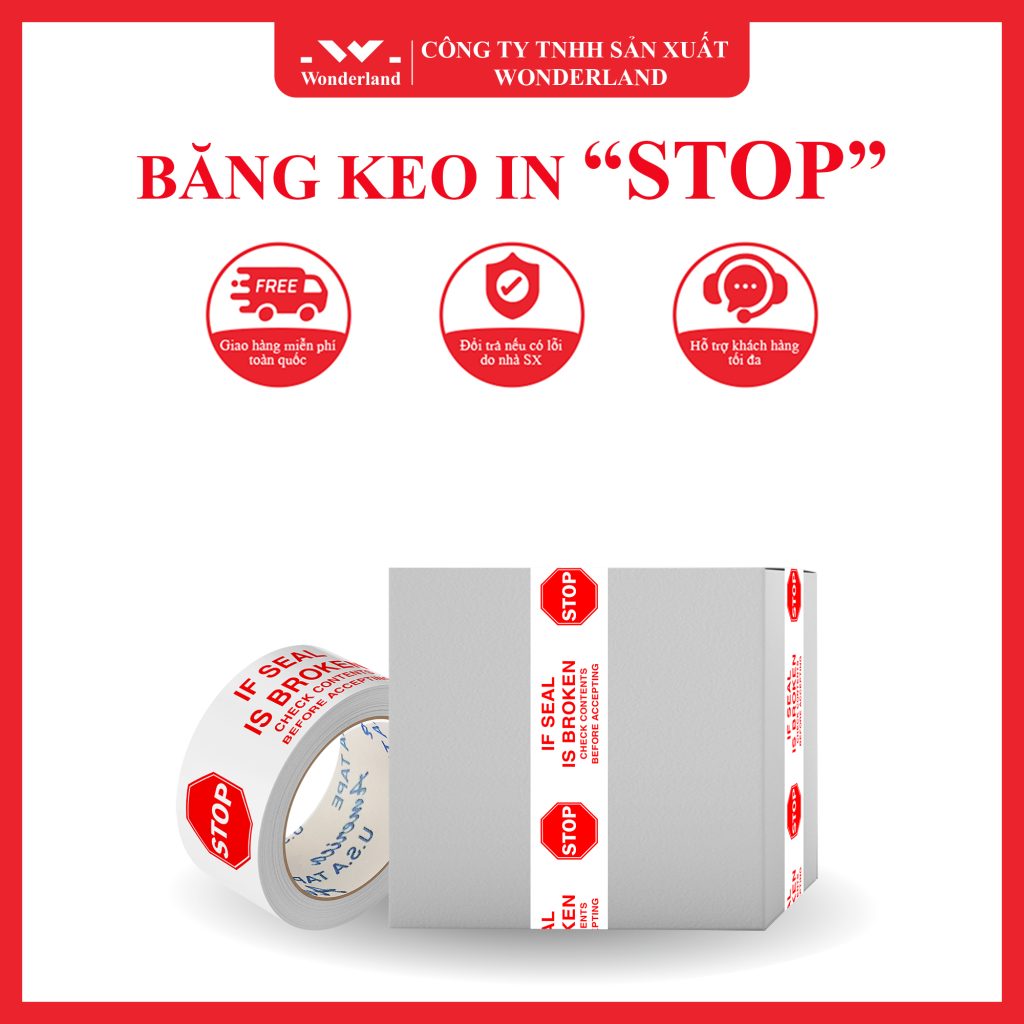 BĂNG KEO IN CHỮ CẢNH BÁO STOP GIÁ SỈ TỐT NHẤT TẠI WONDERLAND