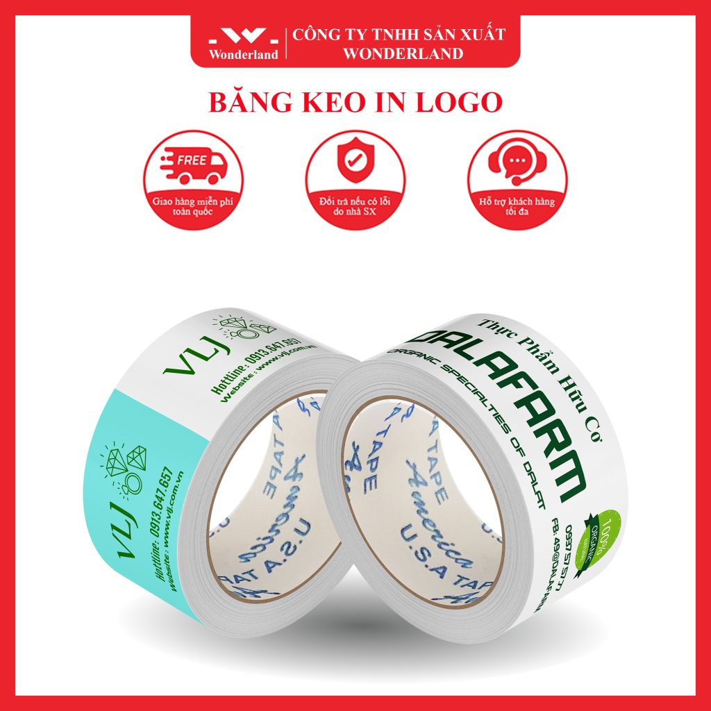 BĂNG KEO IN LOGO WONDERLAND