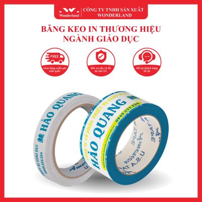 BĂNG KEO IN LOGO NGÀNH GIÁO DỤC WONDERLAND