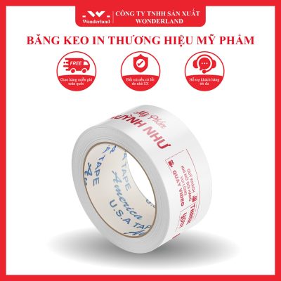 BĂNG KEO IN THƯƠNG HIỆU MỸ PHẨM WONDERLAND 1