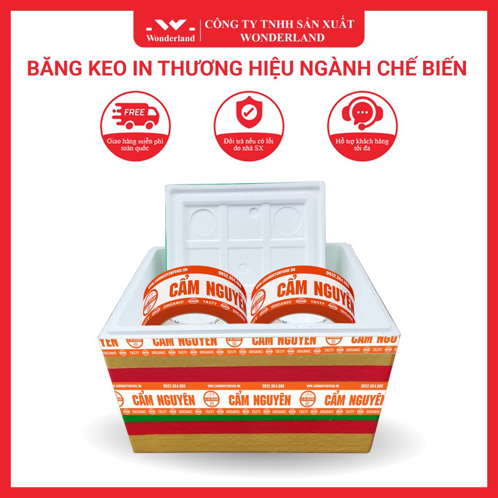 BĂNG KEO IN THƯƠNG HIỆU NGÀNH CHẾ BIẾN CHẤT LƯỢNG TẠI WONDERLAND