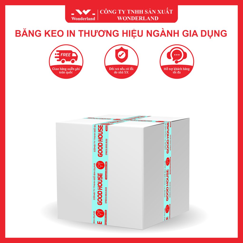 BĂNG KEO IN THƯƠNG HIỆU NGÀNH ĐỒ GIA DỤNG MÀU SẮC PHONG THỦY TẠI WONDERLAND