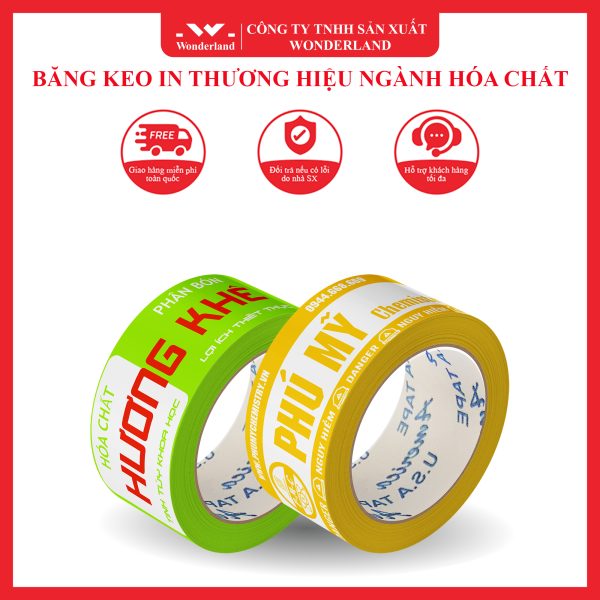 BĂNG KEO IN THƯƠNG HIỆU NGÀNH HÓA CHẤT WONDERLAND