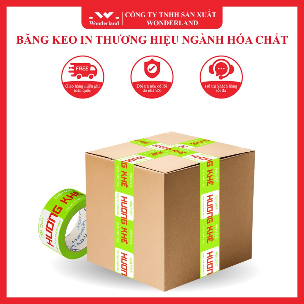 BĂNG KEO IN THƯƠNG HIỆU NGÀNH HÓA CHẤT SẢN XUẤT BỞI CÔNG TY WONDERLAND