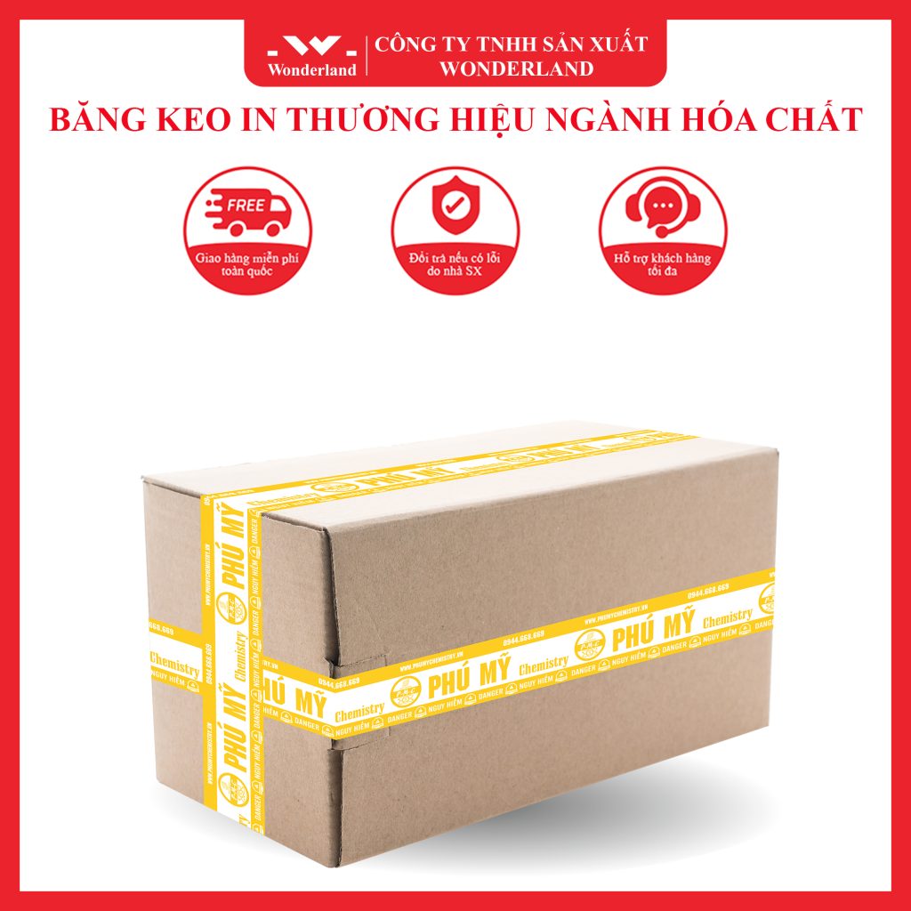 BĂNG KEO IN THƯƠNG HIỆU NGÀNH HÓA CHẤT CHẤT LƯỢNG TẠI WONDERLAND