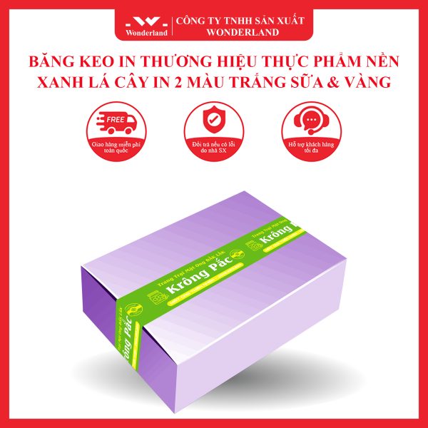 BĂNG KEO IN THƯƠNG HIỆU THỰC PHẨM MẪU MẬT ONG KRÔNG PẮC 1