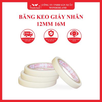 BĂNG KEO GIẤY NHĂN 12MM x 16M