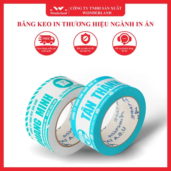 BĂNG KEO IN THƯƠNG HIỆU NGÀNH IN ẤN WONDERLAND