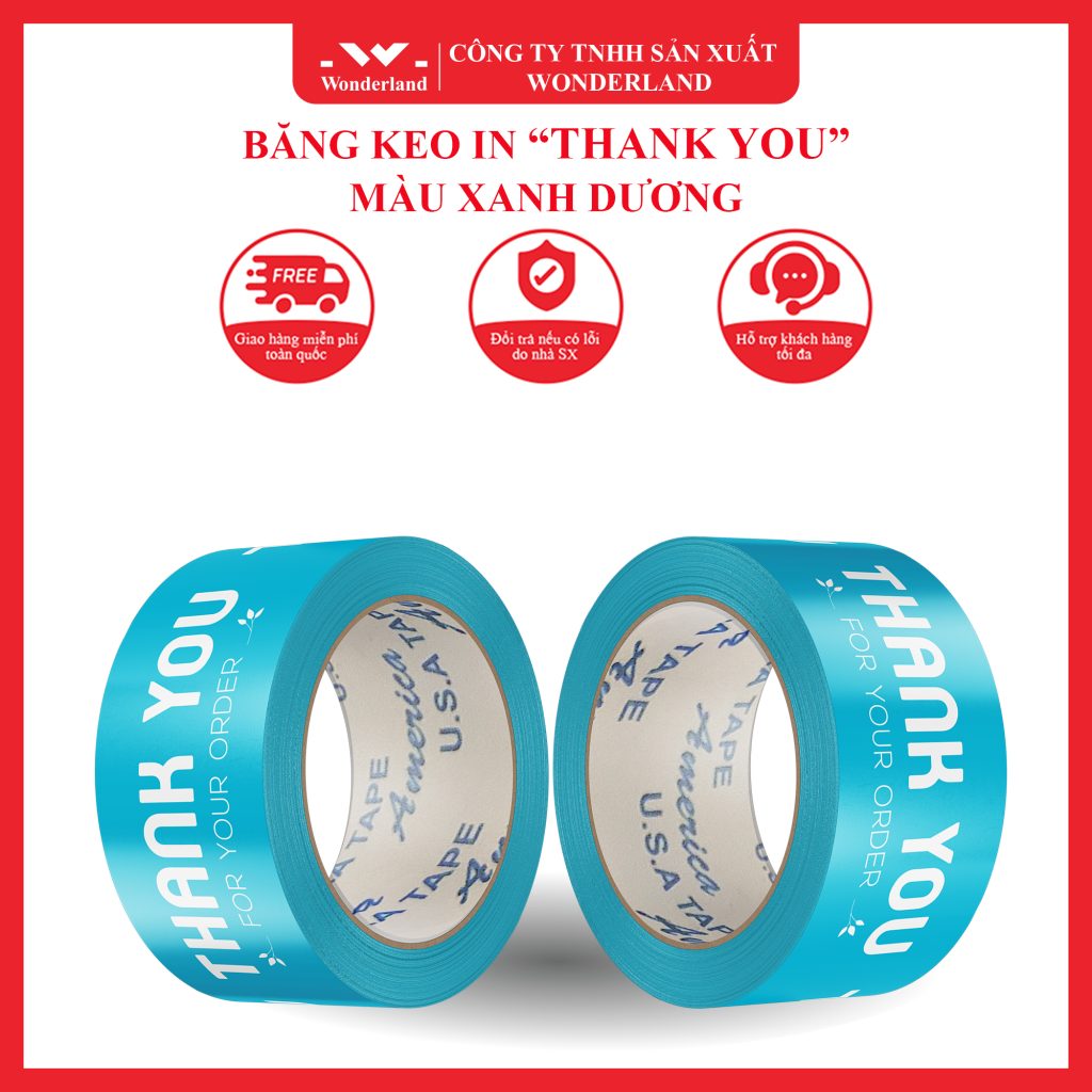 SỬ DỤNG BĂNG KEO IN THANK YOU MÀU XANH DƯƠNG MANG LẠI NHIỀU LỢI ÍCH CHO NGƯỜI KINH DOANH