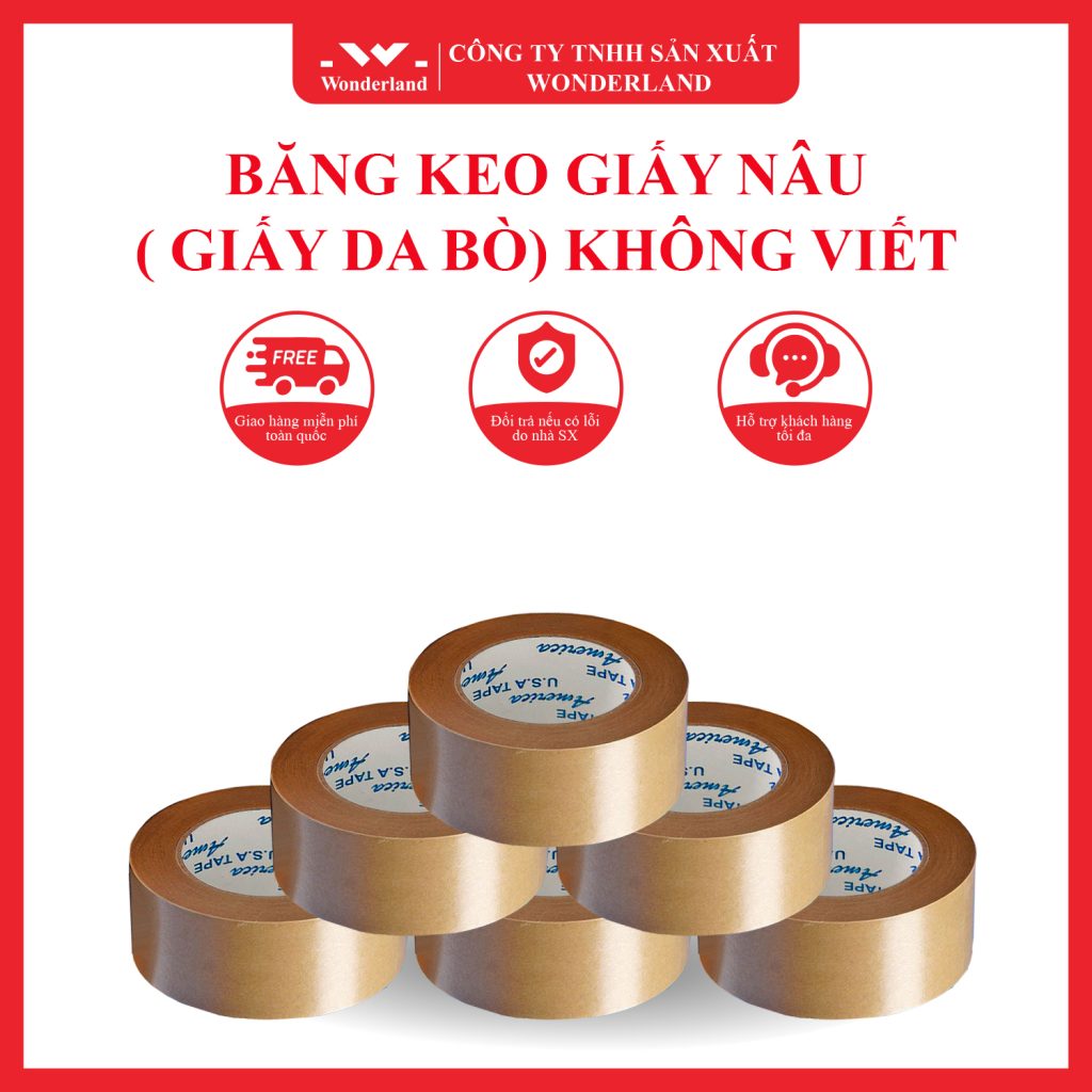 BĂNG KEO GIẤY NÂU ( GIẤY DA BÒ ) KHÔNG VIẾT