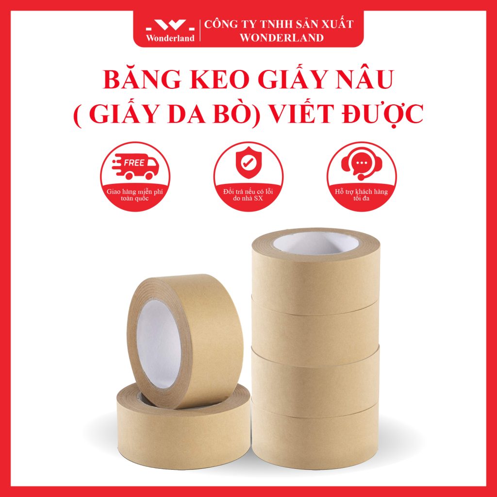 BĂNG KEO GIẤY NÂU ( GIẤY DA BÒ ) VIẾT ĐƯỢC