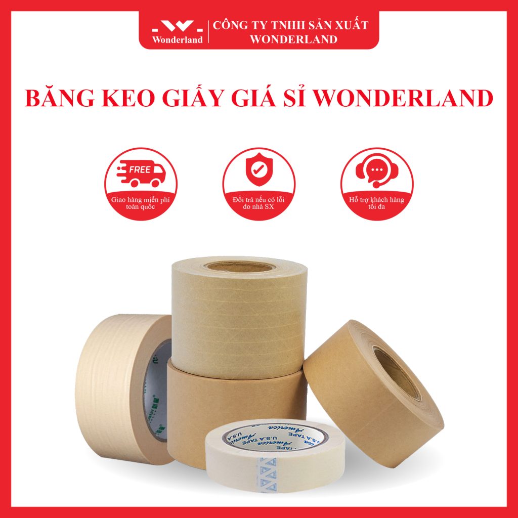 BĂNG KEO GIẤY ( BĂNG DÍNH GIẤY ) TẠI WONDERLAND