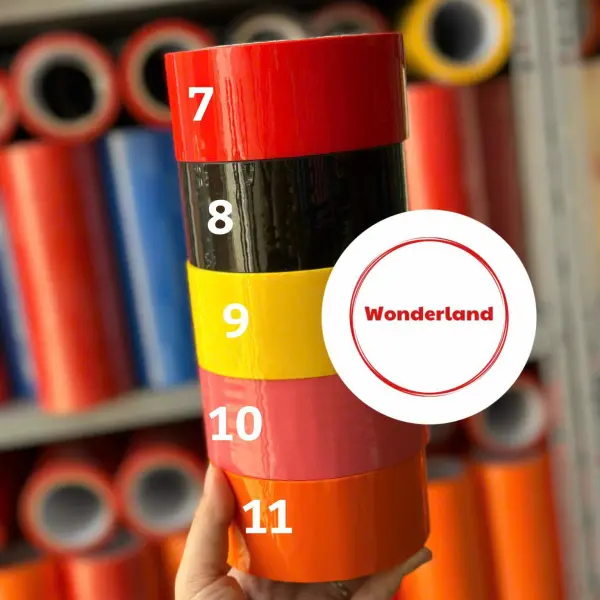 BĂNG KEO MÀU ĐỎ - CAM - HỒNG - VÀNG - ĐEN