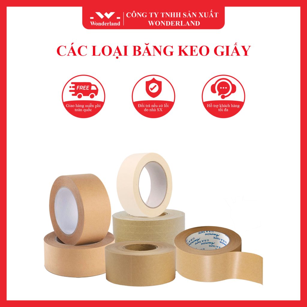 CÁC LOẠI BĂNG KEO GIẤY VỚI ĐỘ DÍNH KHÁC NHAU