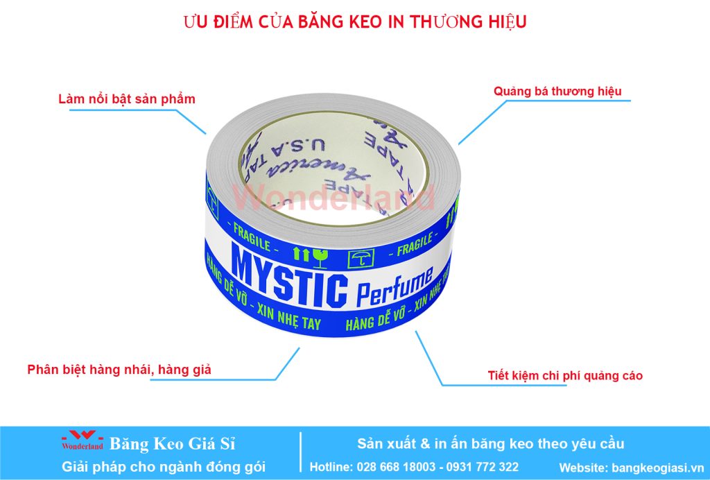 ƯU ĐIỂM CỦA BĂNG KEO IN THƯƠNG HIỆU 
