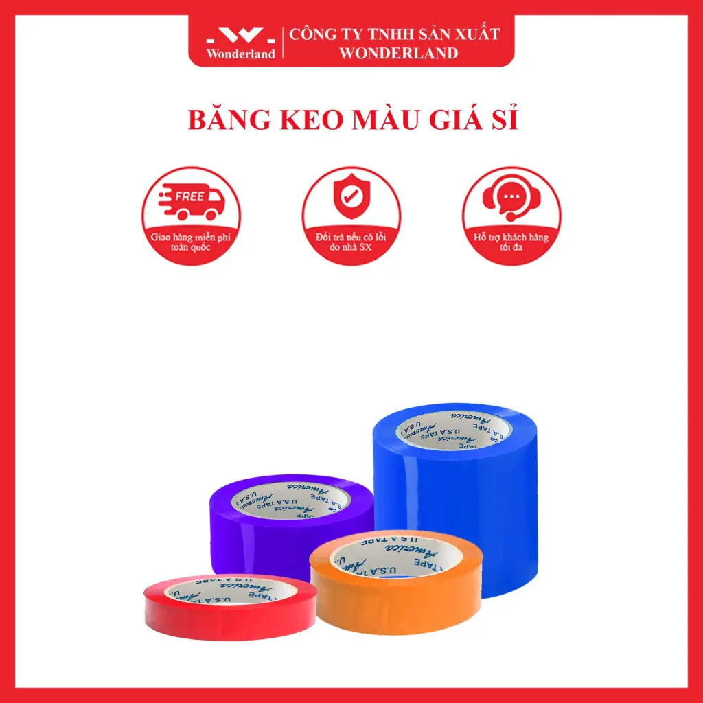 BĂNG KEO MÀU CÁC LOẠI GIÁ SỈ