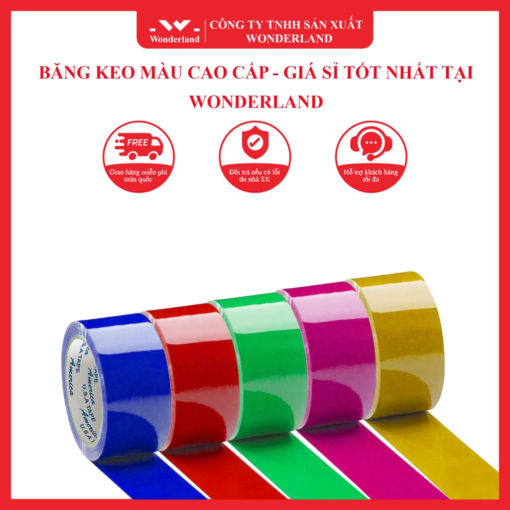BĂNG KEO MÀU CAO CẤP - GIÁ SỈ TỐT NHẤT TẠI WONDERLAND