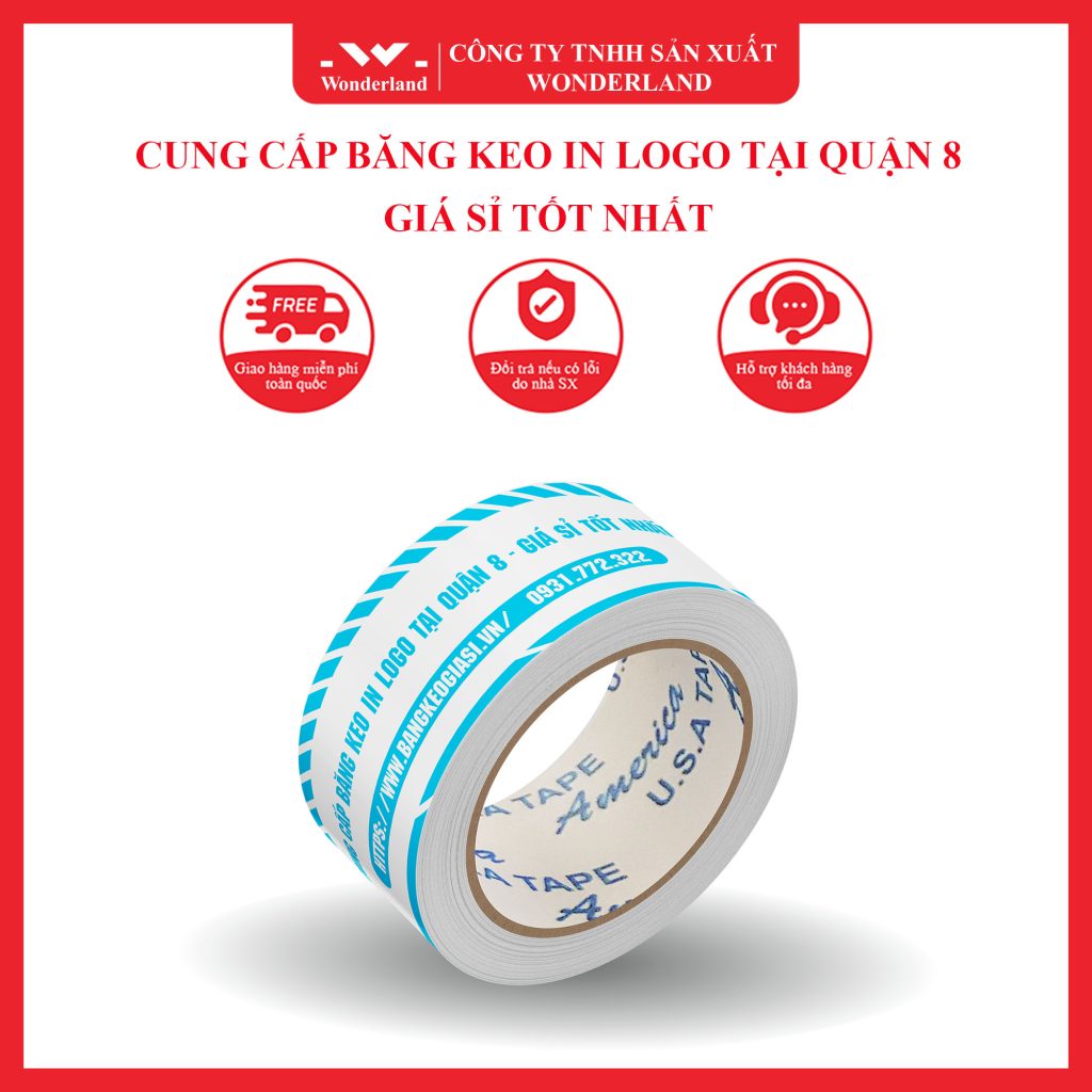 CUNG CẤP BĂNG KEO IN LOGO TẠI QUẬN 8 - GIÁ SỈ TỐT NHẤT