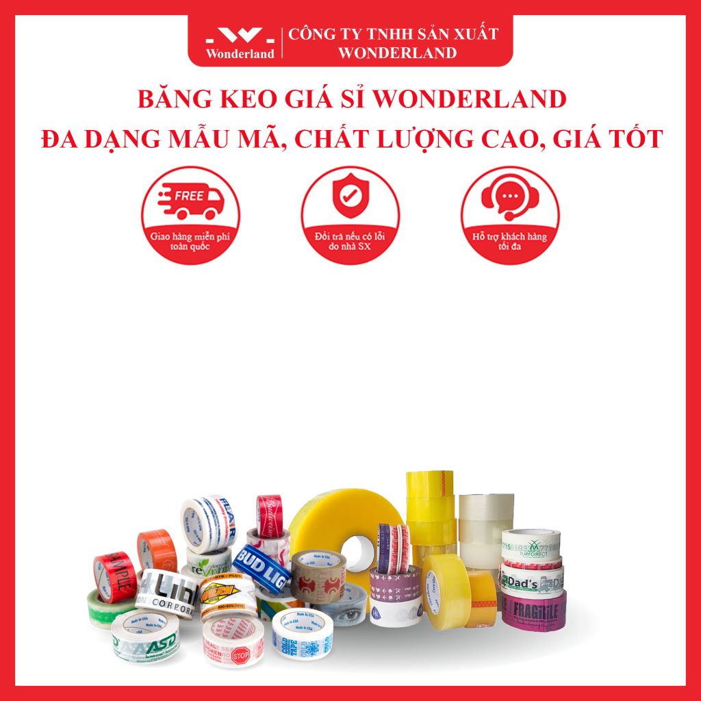 BĂNG KEO GIÁ SỈ WONDERLAND: ĐA DẠNG MẪU MÃ, CHẤT LƯỢNG CAO, GIÁ TỐT