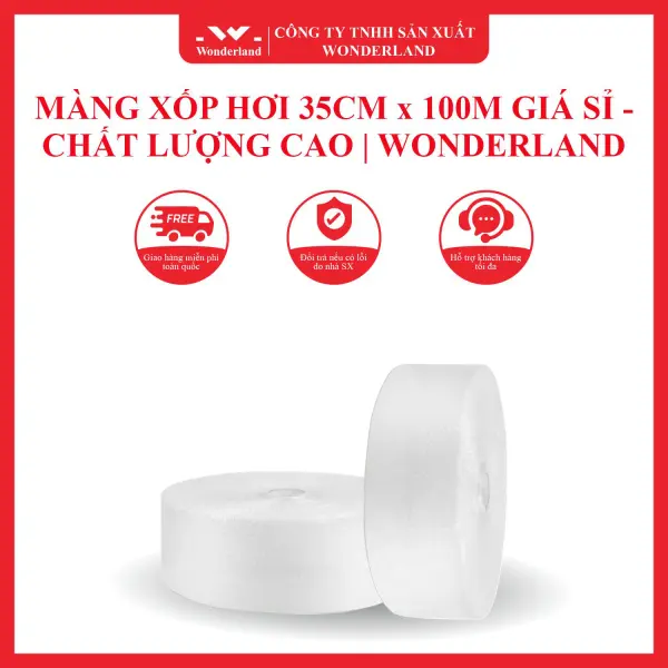 MÀNG XỐP HƠI 35CM x 100M GIÁ SỈ - CHẤT LƯỢNG CAO WONDERLAND