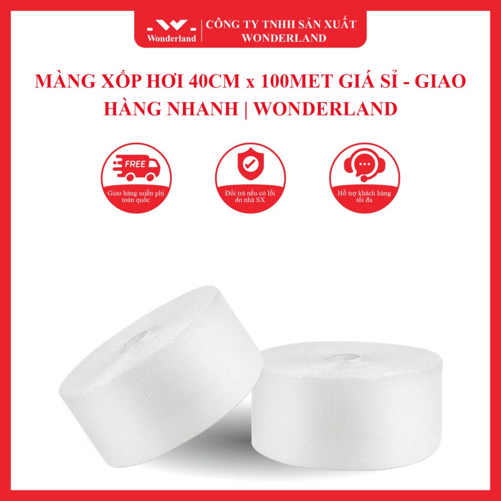 MÀNG XỐP HƠI 40CM x 100MET GIÁ SỈ TẠI WONDERLAND